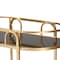 Baxton Studio Leighton Contemporary Glam and Luxe Gold Metal and Tempered Glass 2Tier Wine Cart 221-12525-ZORO - alternate 6